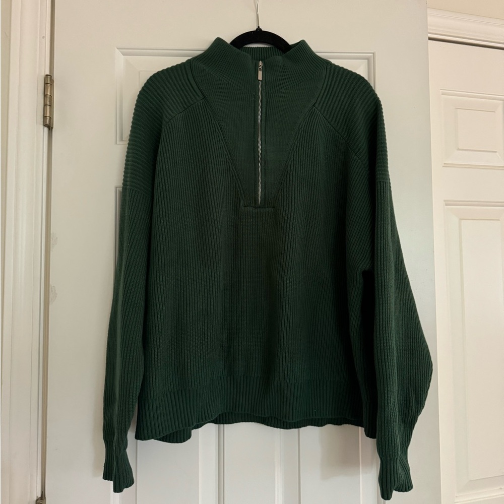 MANGO Green Sweater